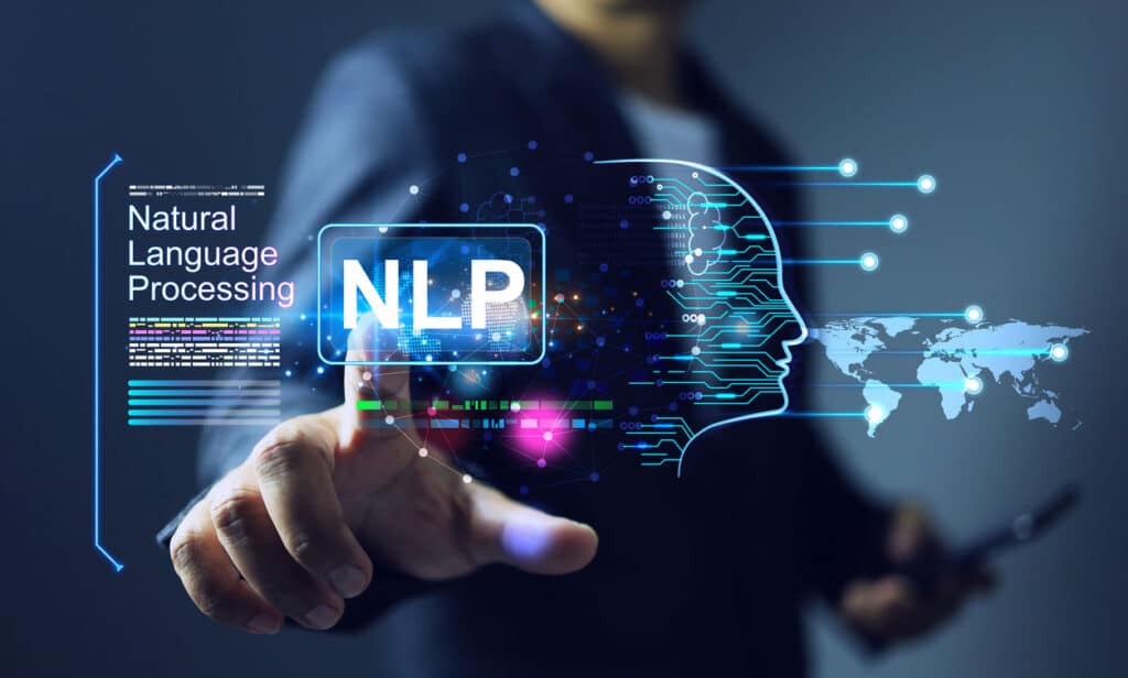 image of person using natural language processing for SEO